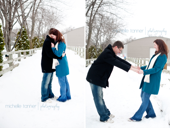 Minneapolis Engagement Photographer Takes On the Snow in Excelsior